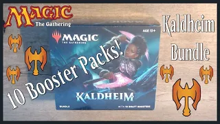 Opening a Magic the Gathering Kaldheim Bundle! 10 Booster Packs!