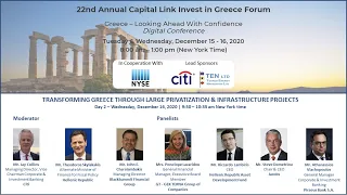 2020 - Capital Link 22nd Annual Invest in Greece Forum - Transforming Greece Through Large Projects