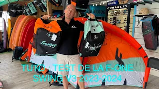 TUTO NATURE KITE : TEST DE LA TOUTE NOUVELLE F-ONE SWING V3 2023-2024.