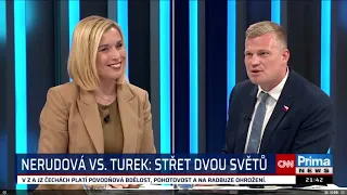 Filip Turek vs Danuše Nerudová CNN Prima News