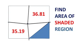 Area of Shaded Region in a Square | (Important math skills explained) | #math #maths