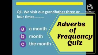 Adverbs of Frequency Test || Adverb Questions || Adverb Quiz