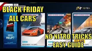 Black Friday - Burst of Speed Event All Cars Easy Guide No Nitro Tricks Switch Asphalt 9