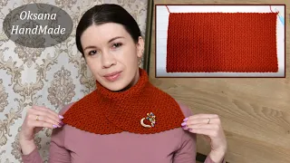 Снуд, манишка из прямоугольника, вязание крючком. МК. Crochet DIY