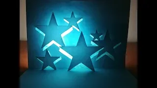 3d STAR | Pop up STAR card | origami | paper art | kirigami | 3d星星卡片