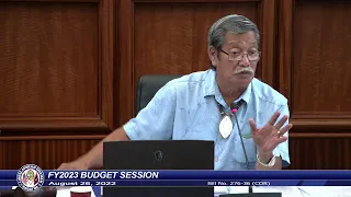 36th Guam Legislature FY2023 Budget Session - August 26, 2022 AM