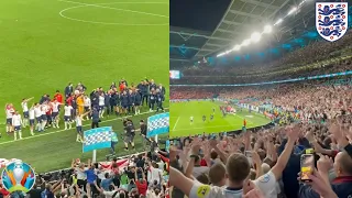 England Fans and Players Singing Sweet Caroline Together After Reaching The EURO 2020 Final