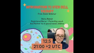 Introduction to stem cell therapy - Zoom Webinar 12/05/2024