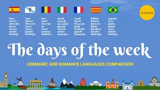 Days of the Week Germanic and Romance Language Comparison