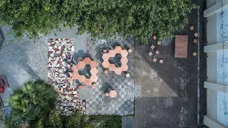 Trade show pavilion transformed into furniture for rural Chinese community