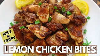 Lemon Chicken Bites Air Fryer | Chicken Thighs In Air Fryer Recipe