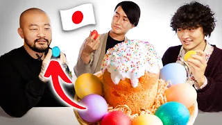 Japanese Guys Try Orthodox EASTER FOOD for the First Time!