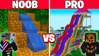 NOOB vs PRO: DEVASA SU PARKI YAPI KAPIŞMASI! - Minecraft