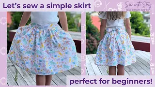 How to make a skirt for kids AND adults! A SIMPLE and cute skirt, perfect for beginners!