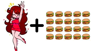 FNF Girlfriend + 20 burgers = ? | Friday night funkin’ animation | FNF characters