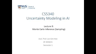 Uncertainty Modeling in AI | Lecture 9 (Part 1): Monte Carlo inference (Sampling)