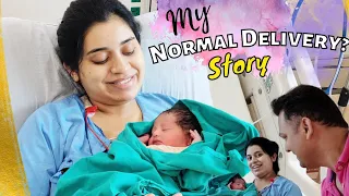 🤰My Normal Delivery Story 🌸 बिना Epidural| बेबी के गले में Cord Loop,Water Broke at 37 weeks🤱