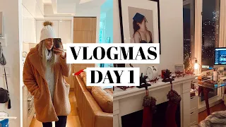 VLOGMAS DAY 1: decorating my apartment & finding a tree in the city