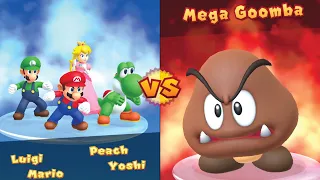Mario Party + BOSS FIGHTS! Mario, Luigi, Peach, Yoshi vs Giant Goomba/ Petey Piranha! Mario Party 10