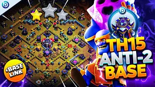 NEW BEST TH15 ANTI 2 STAR TROPHY BASE + LINK_2023 | CoC Base Building