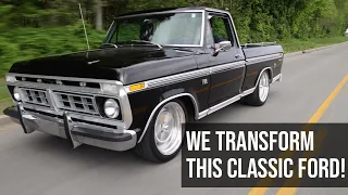 We install Ridetech BOLT-ON Coil-Over / Air Suspension for 1965 - 1979 Classic Ford Truck