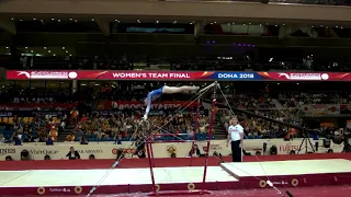 Irina Alekseeva (RUS) Uneven Bars Team Finals 2018 Doha World Championships