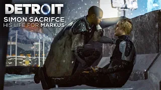 Simon Sacrifices His Life to Save Markus (During the Fight) - DETROIT BECOME HUMAN