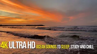 Sunrise - The Most Relaxing Waves Ever - Ocean Sounds to Sleep, Study and Chill 4k