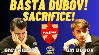 NAGPAULAN NG PAWN NI DUBOV! Carlsen vs Dubov! Titled Tuesday Round 8