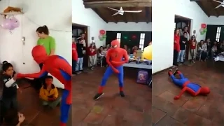 Spiderman fail en cumpleaños