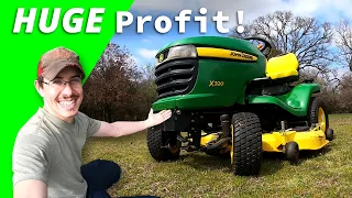 How I fixed this quirky John Deere X320 and sold it for $1,900 | Mower fix and sell