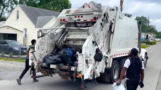 Kenworth PacMac Rear Loader Garbage Truck on Heavy Manual Trash