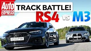 Auto Express Track Battle – Audi RS4 Competition vs BMW M3 Touring Competition