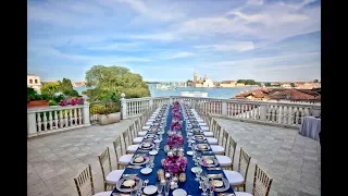 The Wedding dinner on the best panoramic terrace in Venice Italy