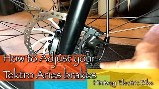 Tektro Aries mechanical brake adjustment on Himiway Electric Bikes - Tinkering Turtle