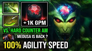 100% Max Agility Speed 1v5 Multishot 1K GPM Hyper Carry Medusa Vs Hard Counter Anti Mage Dota 2