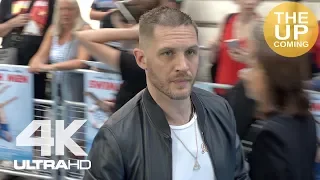 Tom Hardy arrival, photocall with Charlotte Riley, Venom autographs at Swimming with Men premiere