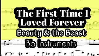 The First Time I Loved Forever Bb Instruments Sheet Music Backing Track Play Along Partitura