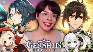 Reacting to GENSHIN IMPACT Character Demos and I CAN'T CHOSE A FAVE!!!