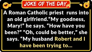 A Roman Catholic Priest runs into an old girlfriend - (FUNNY CLEAN JOKE) | Funny Short Jokes 2023