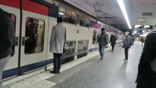 Paris RER Line A Train At Nation 17 January 2017