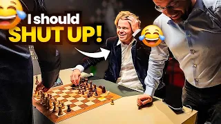 "Maybe I should shut up!" - Magnus Carlsen | Before his game against Gukesh