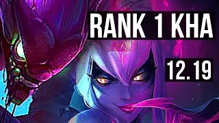 KHA'ZIX vs EVELYNN (JNG) | Rank 1 Kha, Rank 3, 2/0/3, 1.5M mastery | EUW Challenger | 12.19