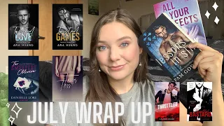 July Wrap Up *found my new fav series, boyfriends dad, mafia, brothers best friend*