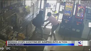 Woman stops possible shooting at South Memphis store