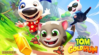 Talking Tom Gold Run - New World Map Hank on Hawaii - Neon Lights and City Sights Character Unlocked