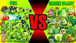 Team PEA vs GREEN Plants - Who Will Win? - PvZ 2 Team Plant Vs Team Plant