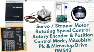 Incremental Rotary Encoder Pulse Speed Control Stepper Motor Using Mitsubishi Plc & Microstep DM542