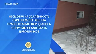 Несмотря на удалённость охраняемого объекта правоохранителям удалось оперативно задержать домушников