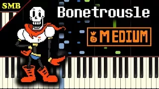 UNDERTALE - BONETROUSLE - Piano Tutorial